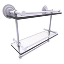 Que New Collection Gallery Rail Double Glass Shelf with Towel Bar