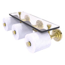 Porte-papier de toilette horizontal 脿 3 rouleaux de r茅serve avec 茅tag猫re en verre de collection Que New