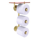 Que New Porte-papier de toilette  3 rouleaux avec 茅tag猫re en bois