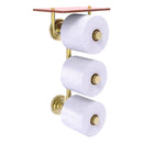 Que New Porte-papier de toilette  3 rouleaux avec 茅tag猫re en bois