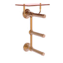 Que New Porte-papier de toilette  3 rouleaux avec 茅tag猫re en bois