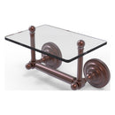 Que New Collection Two Post Toilet Tissue Holder with Glass Shelf