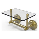 Que New Collection Two Post Toilet Tissue Holder with Glass Shelf