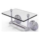 Que New Collection Two Post Toilet Tissue Holder with Glass Shelf