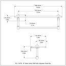 Glass Vanity Shelf with Integrated Towel Bar
