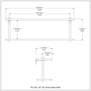 脡tag猫re en verre  deux niveaux avec bords biseaut茅s pour meuble-lavabo
