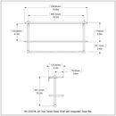 脡tag猫re en verre  deux niveaux avec barre  serviettes int茅gr茅e
