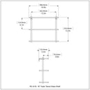 Triple Tiered Vanity Glass Shelf with Beveled Edges