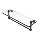 Glass Vanity Shelf with Integrated Towel Bar