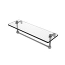 Glass Vanity Shelf with Integrated Towel Bar