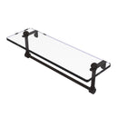 Glass Vanity Shelf with Integrated Towel Bar