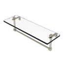 Glass Vanity Shelf with Integrated Towel Bar