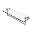 Glass Vanity Shelf with Integrated Towel Bar