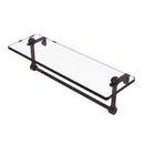 Glass Vanity Shelf with Integrated Towel Bar