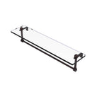 Glass Vanity Shelf with Integrated Towel Bar