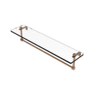 Glass Vanity Shelf with Integrated Towel Bar