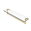 Glass Vanity Shelf with Integrated Towel Bar
