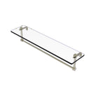 Glass Vanity Shelf with Integrated Towel Bar