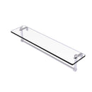Glass Vanity Shelf with Integrated Towel Bar