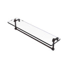 Glass Vanity Shelf with Integrated Towel Bar