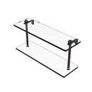 脡tag猫re en verre  deux niveaux avec bords biseaut茅s pour meuble-lavabo