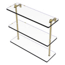 Triple Tiered Vanity Glass Shelf with Beveled Edges