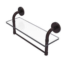 Remi Collection Glass Vanity Shelf with Integrated Towel Bar