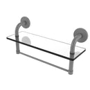 Remi Collection Glass Vanity Shelf with Integrated Towel Bar