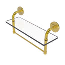 Remi Collection Glass Vanity Shelf with Integrated Towel Bar