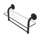 Remi Collection Glass Vanity Shelf with Integrated Towel Bar