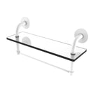 Remi Collection Glass Vanity Shelf with Integrated Towel Bar
