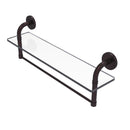 Remi Collection Glass Vanity Shelf with Integrated Towel Bar