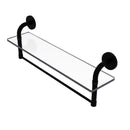 Remi Collection Glass Vanity Shelf with Integrated Towel Bar