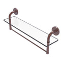 Remi Collection Glass Vanity Shelf with Integrated Towel Bar