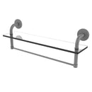 Remi Collection Glass Vanity Shelf with Integrated Towel Bar