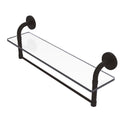 Remi Collection Glass Vanity Shelf with Integrated Towel Bar