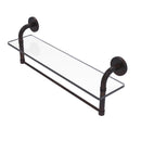 Remi Collection Glass Vanity Shelf with Integrated Towel Bar