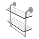 Remi Collection Two Tiered Glass Shelf with Integrated Towel Bar