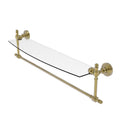 Retro Wave Collection Glass Vanity Shelf  with Integrated Towel Bar
