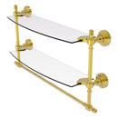 脡tag猫re en verre 脿 deux niveaux avec barre 脿 serviettes int茅gr茅e de collection Retro Wave