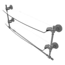 脡tag猫re en verre 脿 deux niveaux avec barre 脿 serviettes int茅gr茅e de collection Retro Wave