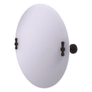 Miroir inclinable rond sans cadre avec bord biseaut茅