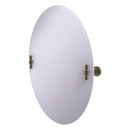 Miroir inclinable ovale sans cadre avec bord biseaut茅