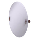 Miroir inclinable ovale sans cadre avec bord biseaut茅