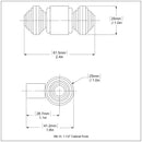 Bouton d'armoire de 1-1/2 po (2