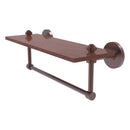 South Beach Collection Solid IPE Ironwood Shelf with Integrated Towel Bar