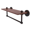 South Beach Collection Solid IPE Ironwood Shelf with Integrated Towel Bar