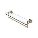 Southbeach Collection Glass Vanity Shelf  with Integrated Towel Bar