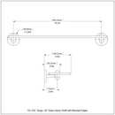 Tango Collection Glass Vanity Shelf with Beveled Edges