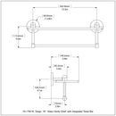 Tango Collection Glass Vanity Shelf  with Integrated Towel Bar